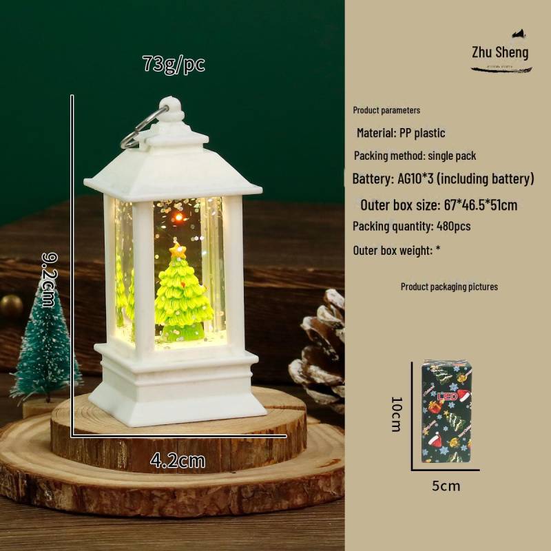 Weihnachts-LED-Schneekugel-Laterne mit Weihnachtsmann- und Schneemann-Dekor, Kerzenständer-Nachtlicht-Ornament. von Joom DACH