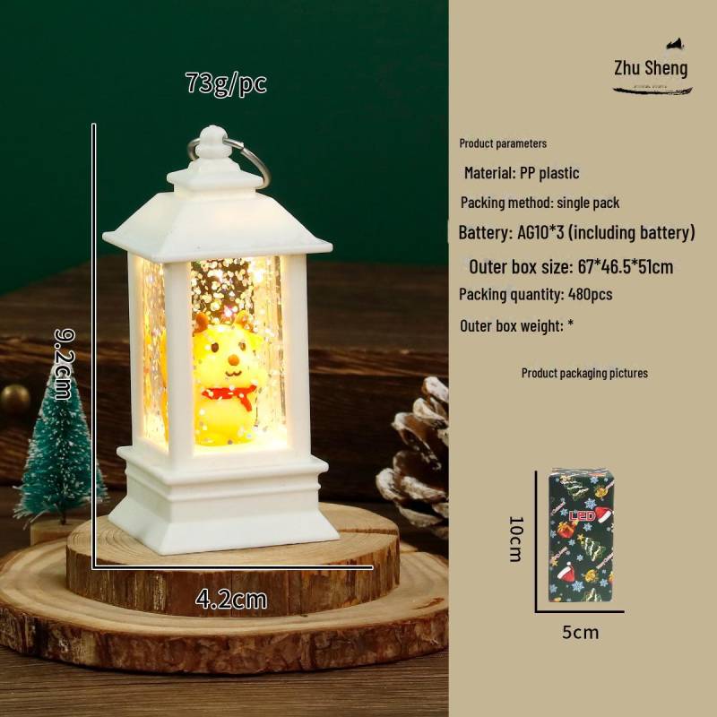 Weihnachts-LED-Schneekugel-Laterne mit Weihnachtsmann- und Schneemann-Dekor, Kerzenständer-Nachtlicht-Ornament. von Joom DACH