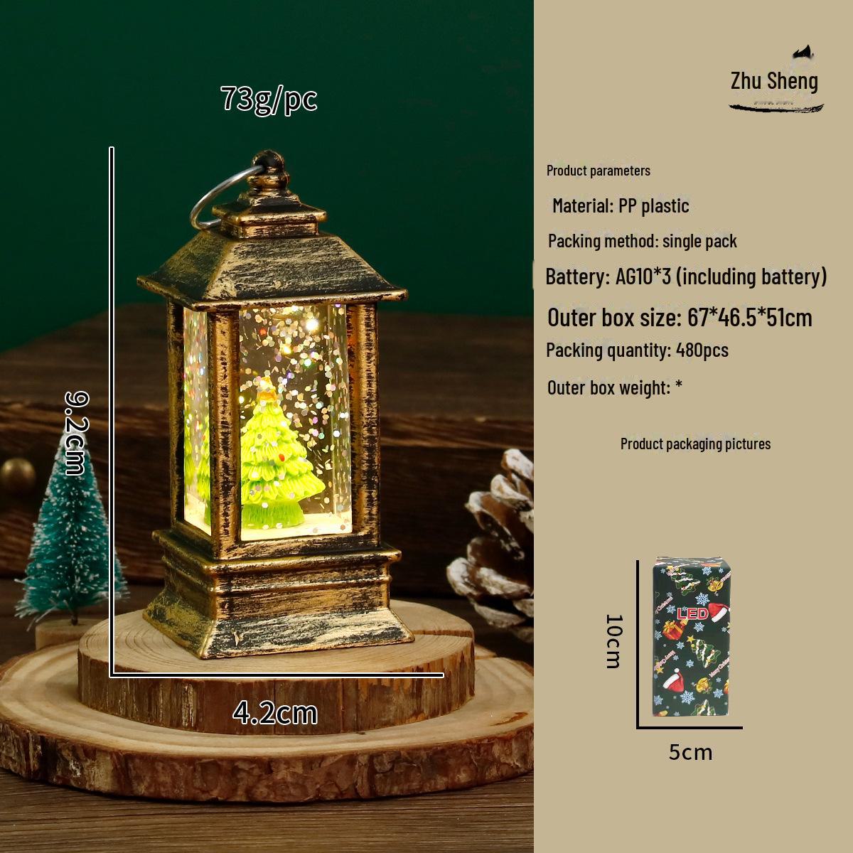 Weihnachts-LED-Schneekugel-Laterne mit Weihnachtsmann- und Schneemann-Dekor, Kerzenständer-Nachtlicht-Ornament. von Joom DACH