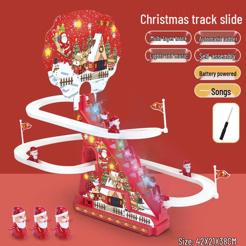 Weihnachts-Schiebebahnspielzeug zur Früherziehung - Elektrisches Lernspielzeug für Kinder Standard von Joom DACH