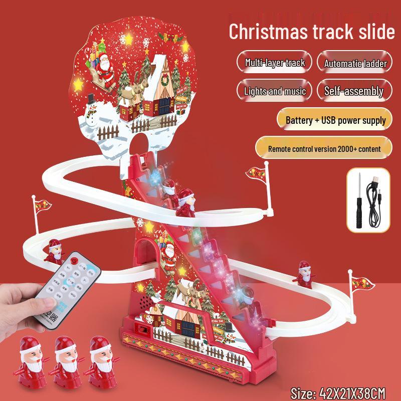 Weihnachts-Schiebebahnspielzeug zur Früherziehung - Elektrisches Lernspielzeug für Kinder Standard von Joom DACH