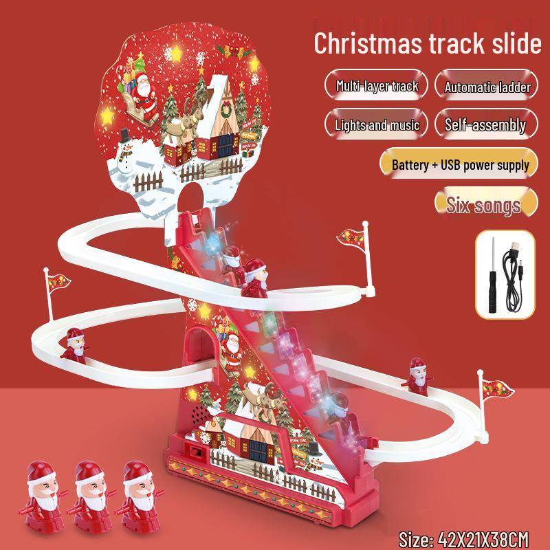 Weihnachts-Schiebebahnspielzeug zur Früherziehung - Elektrisches Lernspielzeug für Kinder Standard von Joom DACH