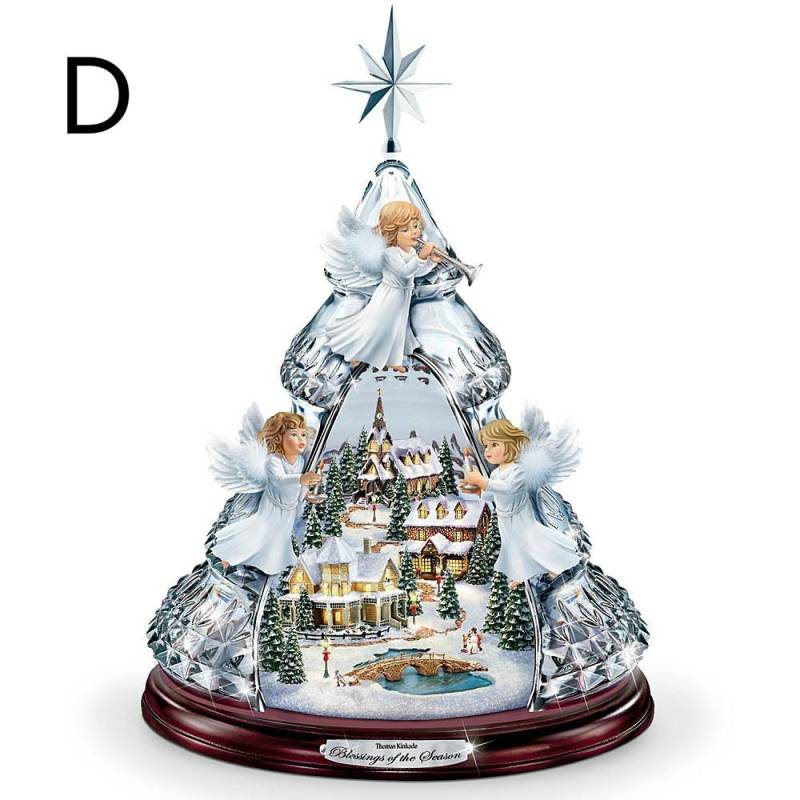 Weihnachts-Schneemann und Baum Spieluhr mit wasserdichtem PVC-Design as the picture von Joom DACH