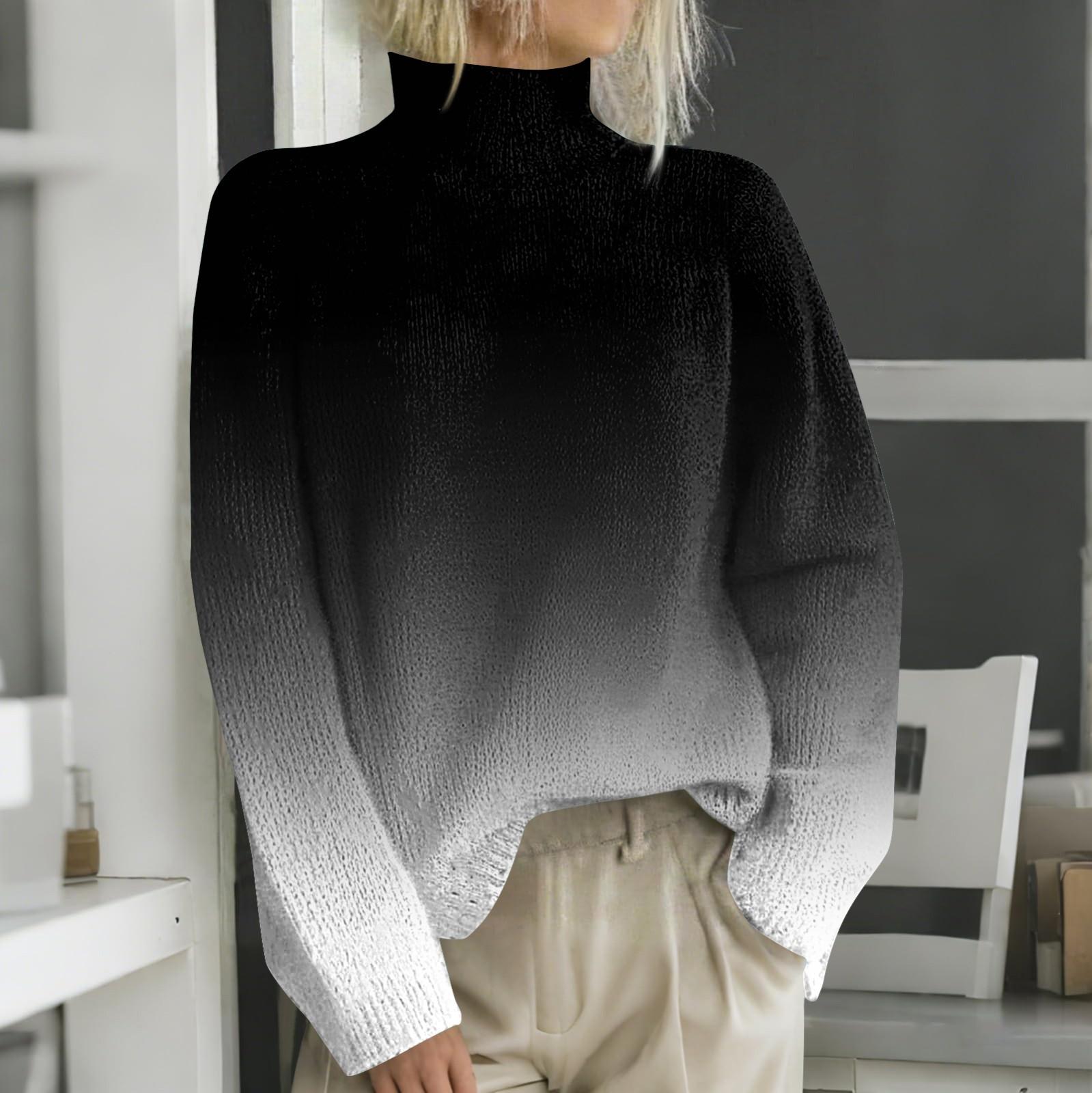 Weihnachts-Sweatshirts für Damen, Strickpullover, süßes Hemd, Herbst, Rollkragenpullover, Tops XL schwarz Weihnachts-Sweatshirts für Damen, Strickpullover, süßes Hemd, Herbst, Rollkragenpullover, Tops XL schwarz von Joom DACH