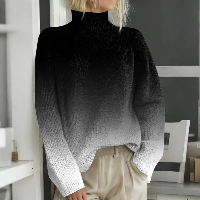 Weihnachts-Sweatshirts für Damen, Strickpullover, süßes Hemd, Herbst, Rollkragenpullover, Tops XL schwarz von Joom DACH