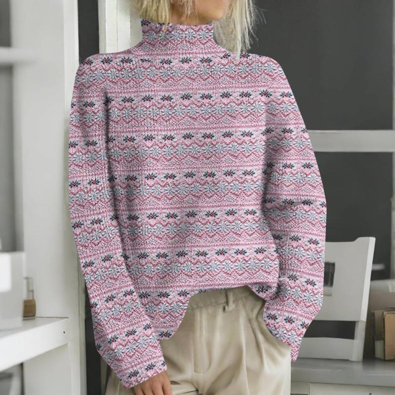 Weihnachts-Sweatshirts für Damen, Strickpullover, süßes Hemd, Herbst, Rollkragenpullover, Tops XXXL von Joom DACH