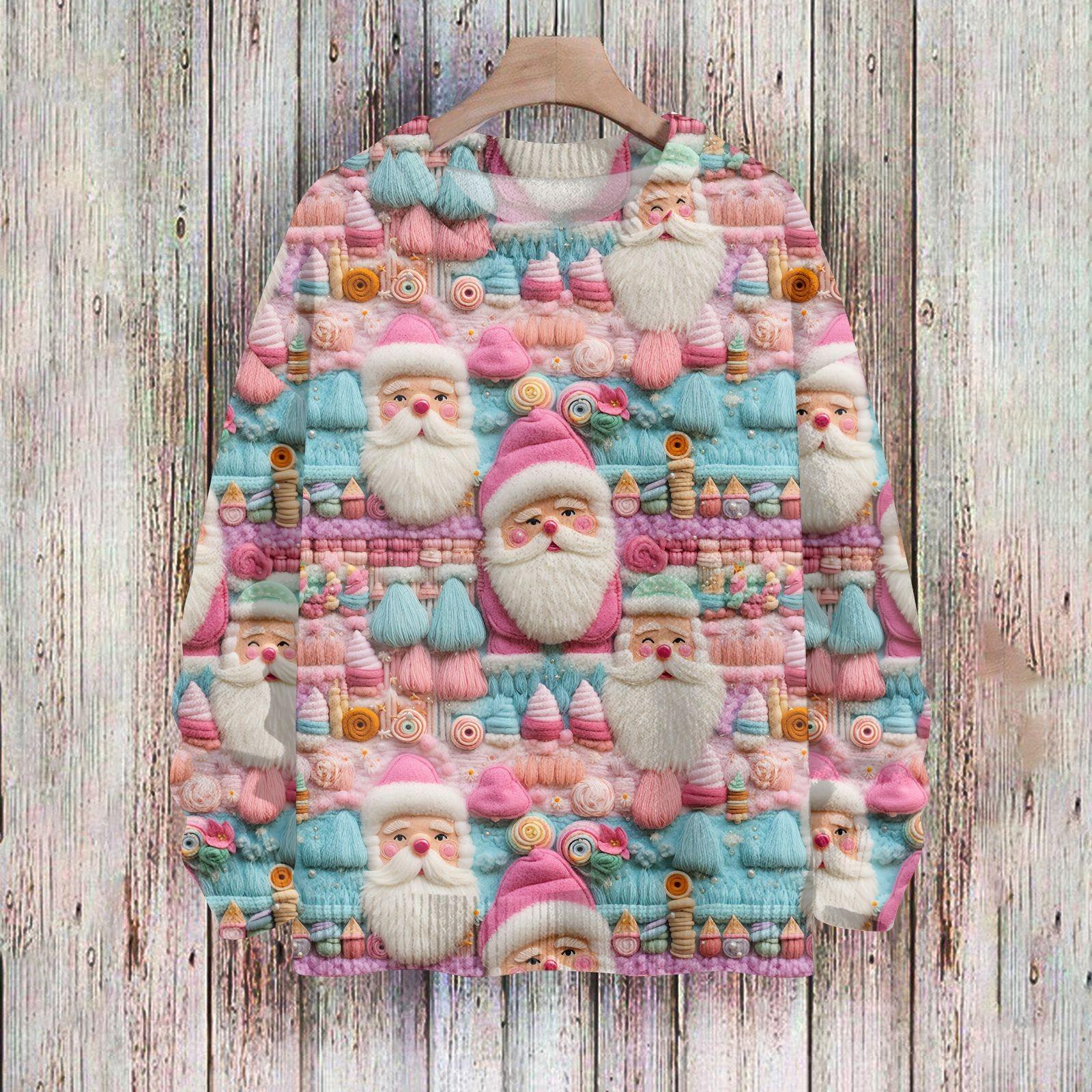 Weihnachts-Sweatshirts für Damen, Strickpullover, süßes Hemd, Herbst, Rundhalsausschnitt, Pullover, Tops L von Joom DACH