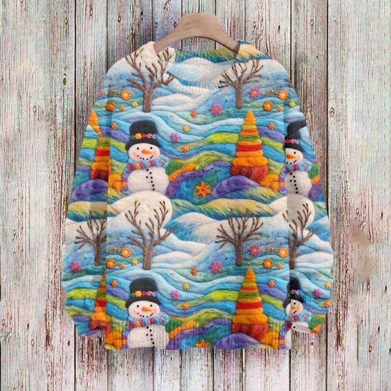 Weihnachts-Sweatshirts für Damen, Strickpullover, süßes Hemd, Herbst, Rundhalsausschnitt, Pullover, Tops M blau von Joom DACH