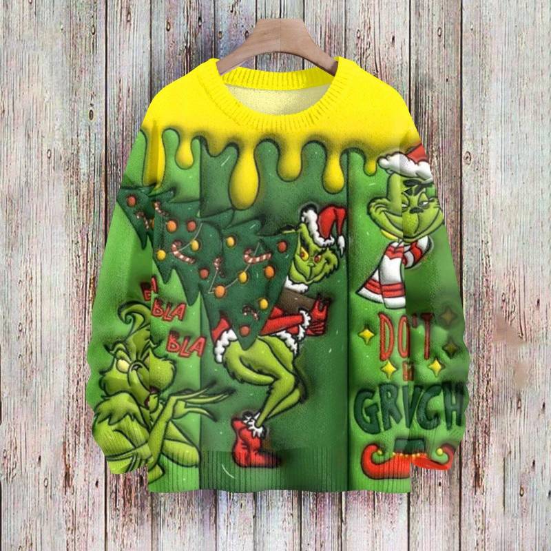 Weihnachts-Sweatshirts für Damen, Strickpullover, süßes Hemd, Herbst, Rundhalsausschnitt, Pullover, Tops S gelb von Joom DACH