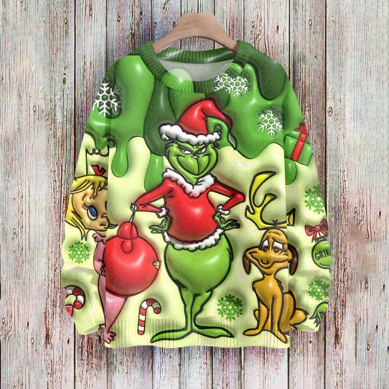 Weihnachts-Sweatshirts für Damen, Strickpullover, süßes Hemd, Herbst, Rundhalsausschnitt, Pullover, Tops S von Joom DACH