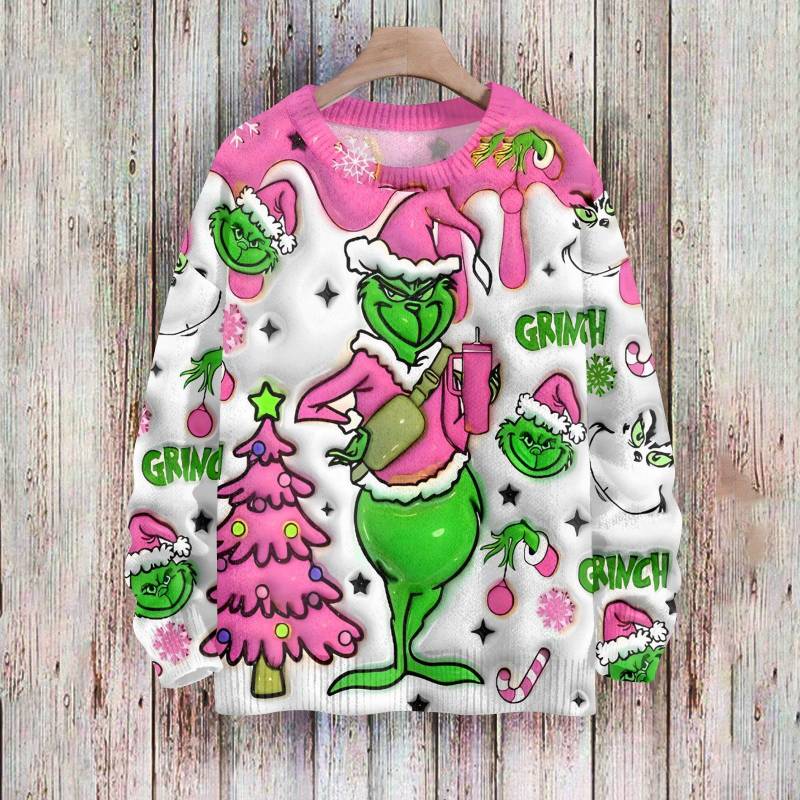 Weihnachts-Sweatshirts für Damen, Strickpullover, süßes Hemd, Herbst, Rundhalsausschnitt, Pullover, Tops S von Joom DACH