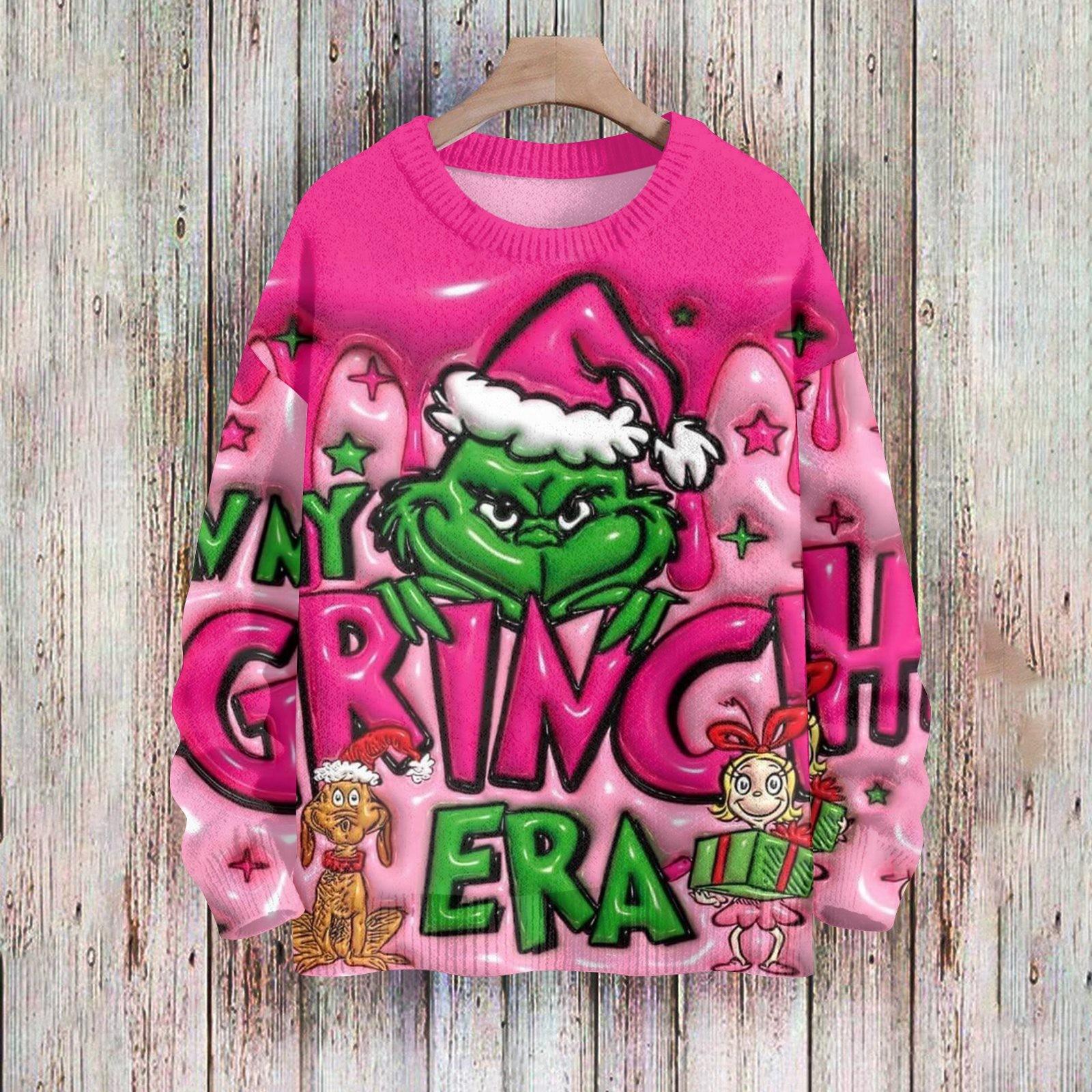 Weihnachts-Sweatshirts für Damen, Strickpullover, süßes Hemd, Herbst, Rundhalsausschnitt, Pullover, Tops XL von Joom DACH