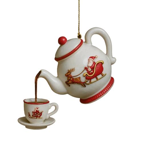Weihnachts-Teekannen-Ornament Vintage Weihnachts-Teetasse und Kanne Hängende Dekoration mit Teegießeffekt Geschenk für Teeliebhaber von Joom DACH