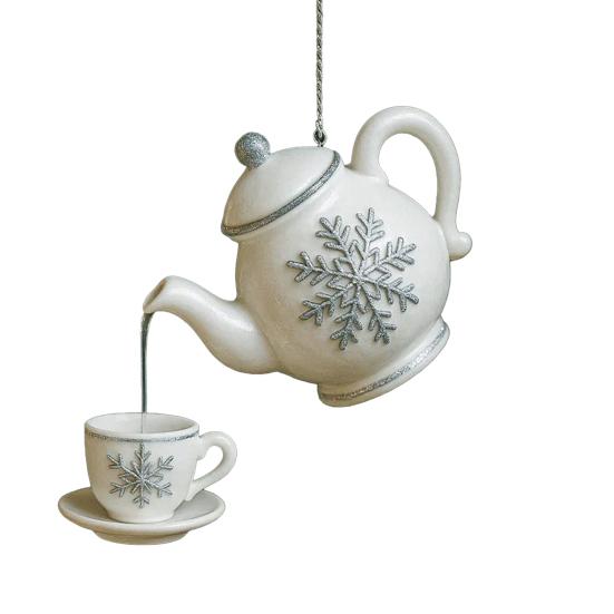Weihnachts-Teekannen-Ornament Vintage Weihnachts-Teetasse und Kanne Hängende Dekoration mit Teegießeffekt Geschenk für Teeliebhaber von Joom DACH