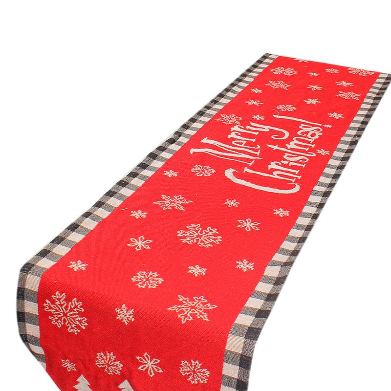 Weihnachts-Tischläufer Flaggen-Druck Abnutzungsresistent Schmutzabweisend Weihnachten Weihnachts-Tischflagge für Weihnachten von Joom DACH