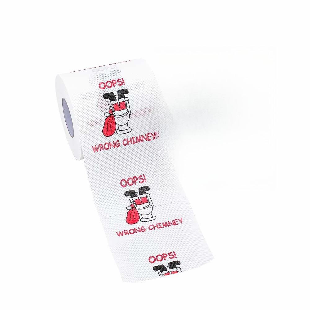 Weihnachts-Toilettenpapier Bunt bedrucktes Badezimmerpapier Weich Hautfreundlich Feiertags-Papierhandtücher Heimrollenpapier Christmas Toilet von Joom DACH
