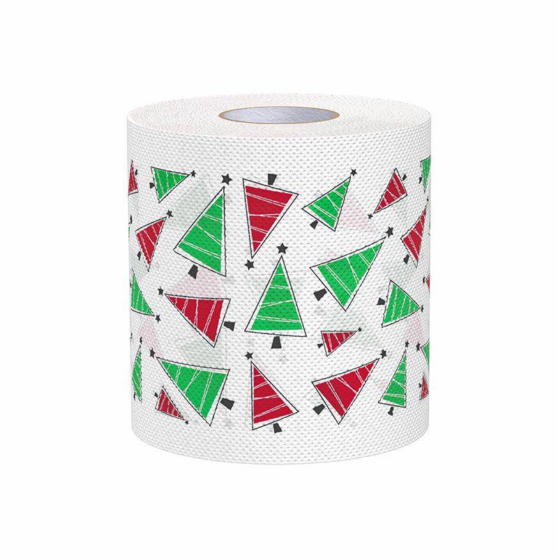 Weihnachts-Toilettenpapier Bunt bedrucktes Badezimmerpapier Weich Hautfreundlich Feiertags-Papierhandtücher Heimrollenpapier Christmas Tree von Joom DACH