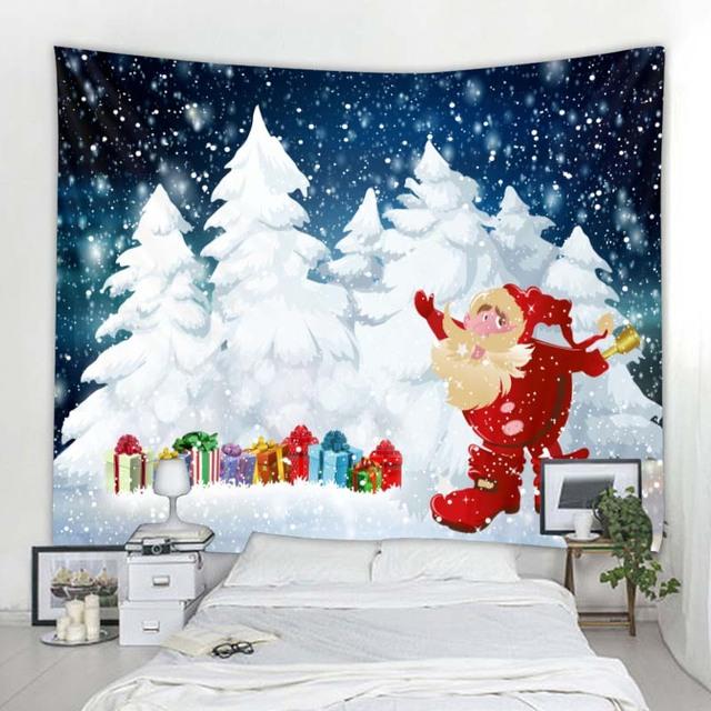 Weihnachts-Wandteppich, Weihnachtsmann, Weihnachtskugel, Hintergrund, Wandbehang, Urlaubsdekoration, Haushaltsgegenstände, Wanddekoration 230x150cm von Joom DACH