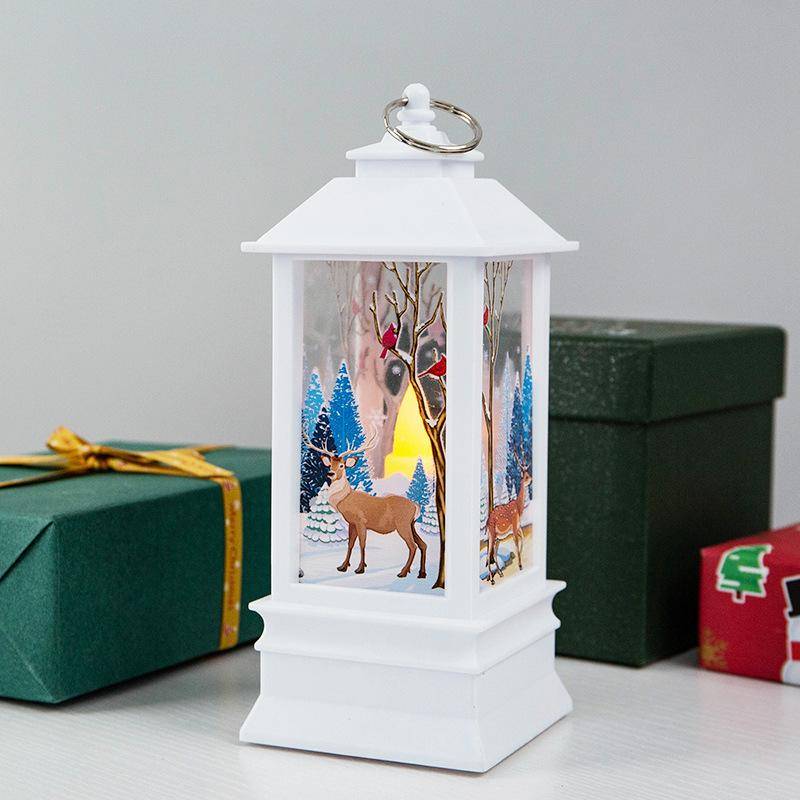 Weihnachts-Windlichter Kerzenhalter Lichter Nachtlichter Alter Mann Schneemann DekorationenNachtlichter Tischschmuck Large-sized white deer von Joom DACH