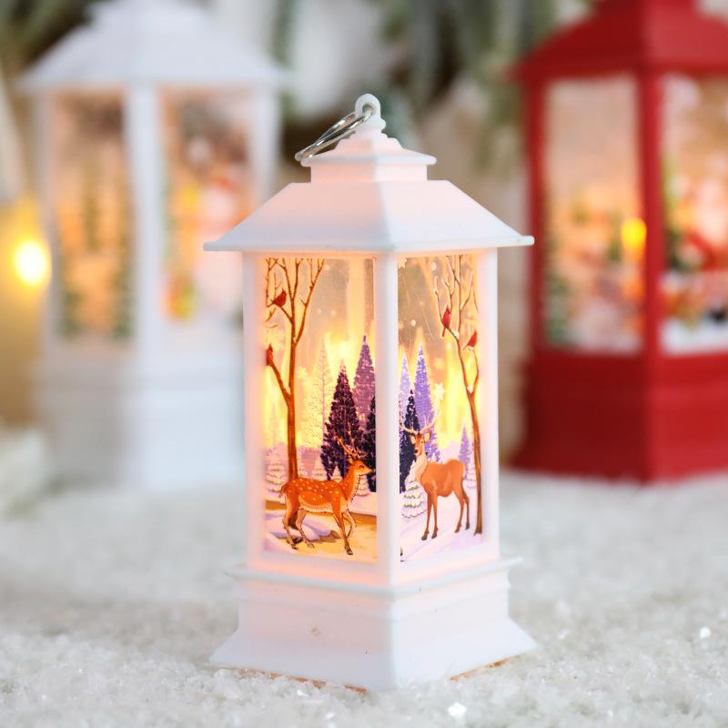 Weihnachts-Windlichter Kerzenhalter Lichter Nachtlichter Alter Mann Schneemann DekorationenNachtlichter Tischschmuck Small white elk von Joom DACH