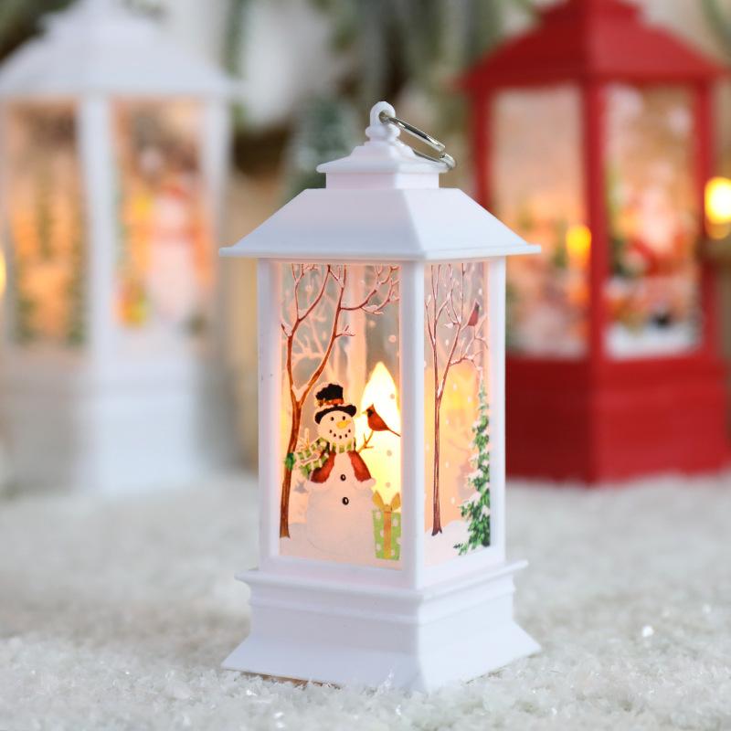 Weihnachts-Windlichter Kerzenhalter Lichter Nachtlichter Alter Mann Schneemann DekorationenNachtlichter Tischschmuck Small white snowman von Joom DACH