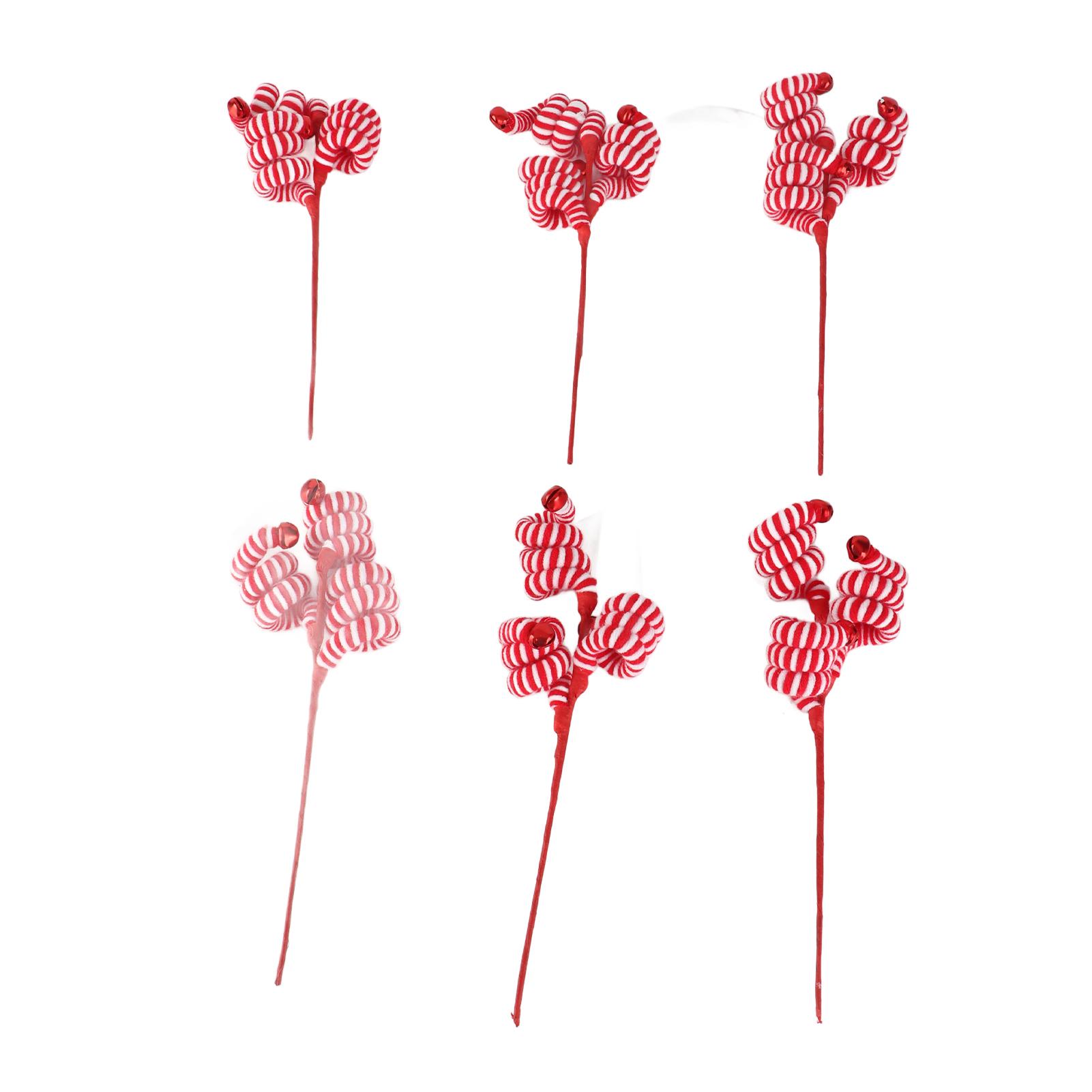 Weihnachts-Zuckerstangen aus Wolle, Weihnachts-Zuckerstangen-Hängeornamente von Joom DACH