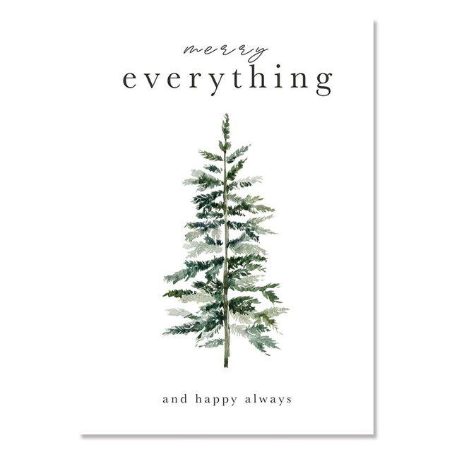 Weihnachtsbaum Leinwand Poster Malerei Party Decor Frohe Weihnachten Wand Kunst Malerei Cartoon Druck Bild Zimmer Dekoration 40cm×60cm NoFrame von Joom DACH