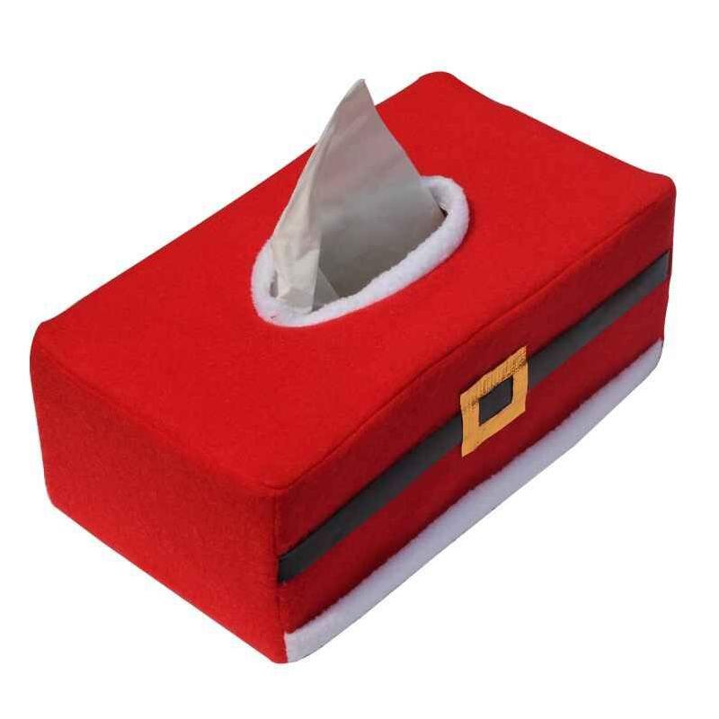 Weihnachtsbedarf Rote Gürtelschnalle Taschentuchbox, Feiertags-Serviettenset Tischweihnachtsdekoration, Haushalts-Restaurant-Atmosphärenartefakt rot von Joom DACH