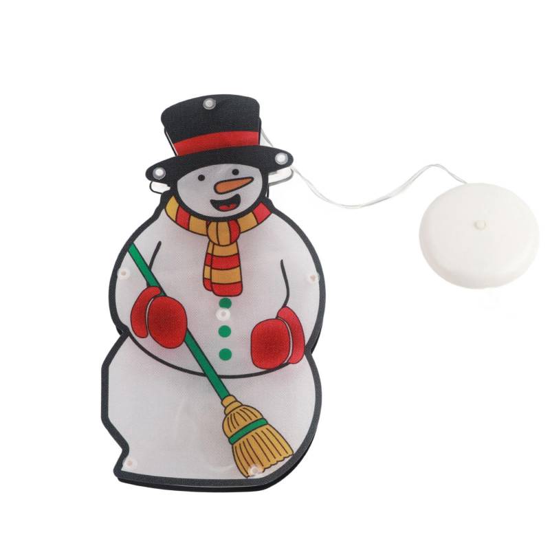 Weihnachtsbeleuchtung Schneemann LED Fenster Hängelampe mit Saugnapf für Szenenlayout von Joom DACH