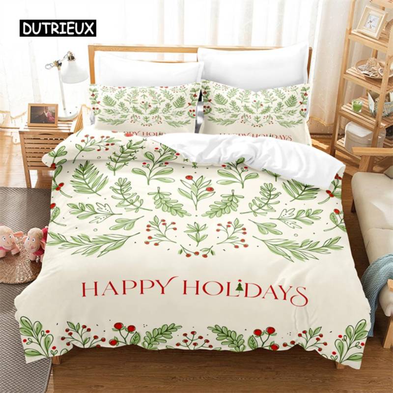 Weihnachtsbrief Bettwäscheset Bettbezugset 3D Bettwäsche Digitaldruck Bettwäsche Queen Size Bettwäscheset Modisches Design EU single(135x200cm) von Joom DACH