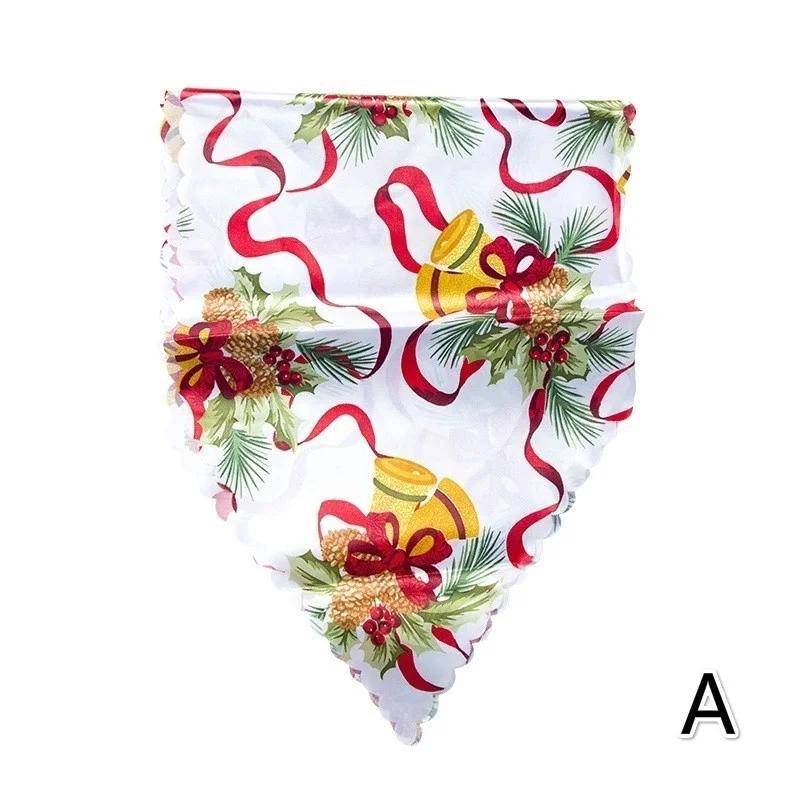 Weihnachtsdekor-Tischdecke, bedruckt, bestickt, Weihnachten, 35 x 180 cm, Tischläufer, Tischfahne für die Neujahrsdekoration zu Hause A von Joom DACH