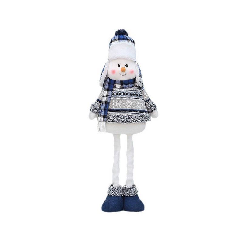 Weihnachtsdekoration, blau, ausziehbar, Schneemann-Puppe, Ornamente 75 von Joom DACH