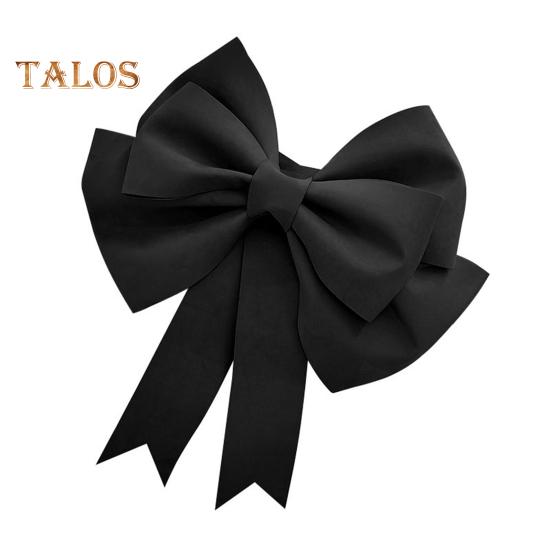 Weihnachtsdekoration mit großer Schleife, Hochzeit, großes Bogen-Ornament für Weihnachtsbaum, Kranz, Veranda, Fenster, Tür-Dekor 30cm schwarz von Joom DACH