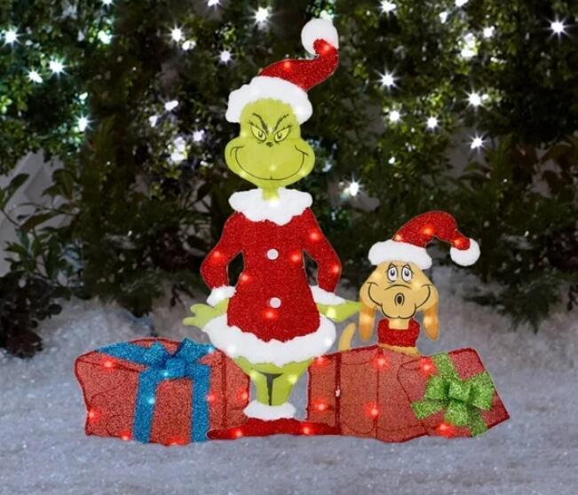 Weihnachtsdekorationen, 1 Stück Hofschilder mit Pfählen, Schild für Weihnachtsgartendekoration, G-rinch stiehlt Weihnachtsdekoration, Partyzubehör, Dekorationen für den Außenbereich One Size von Joom DACH