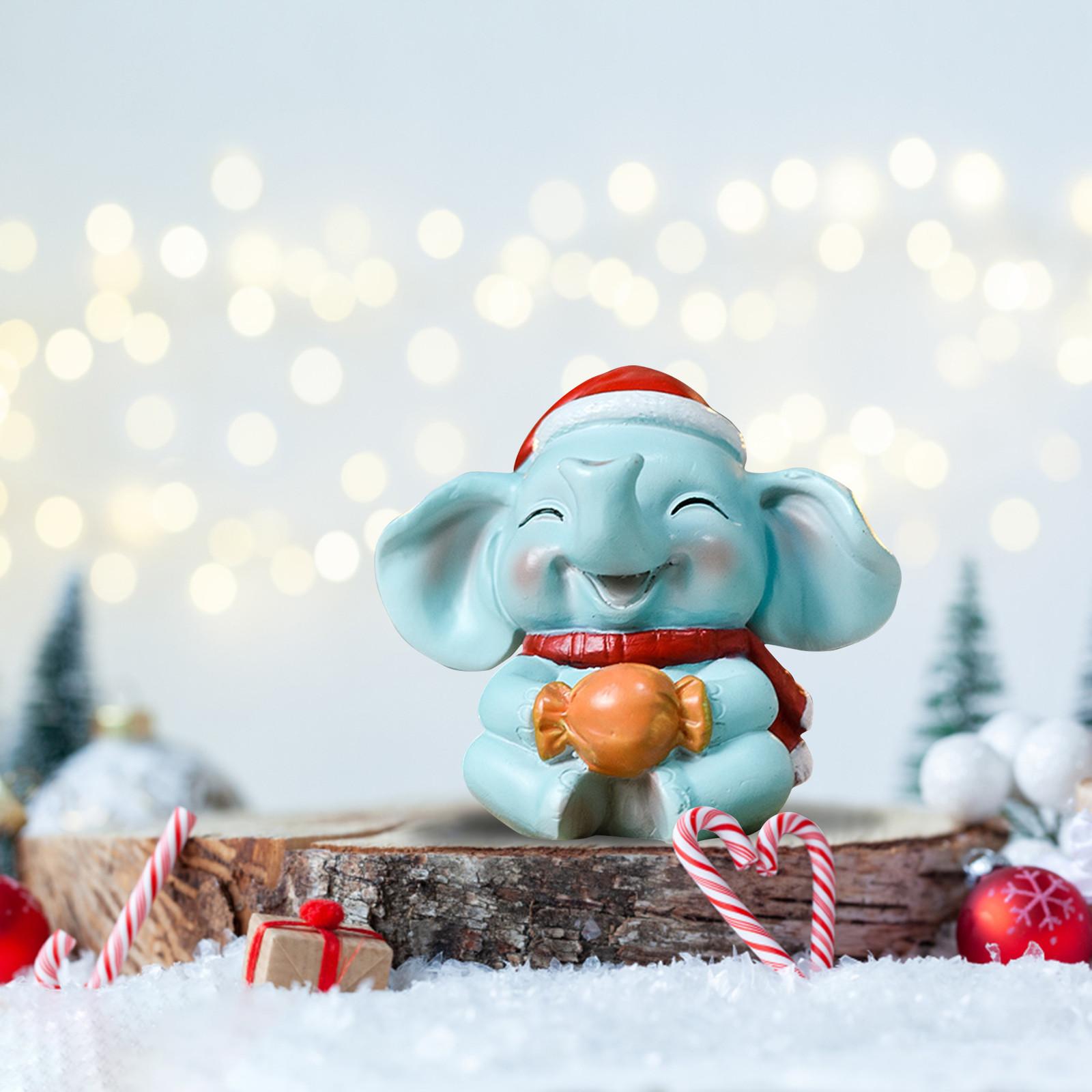 Weihnachtsdekorationen, Kunstharzdekorationen, Christbaumschmuck, lustige Weihnachtsfiguren in Tierform für Weihnachtsfeiern One Size von Joom DACH