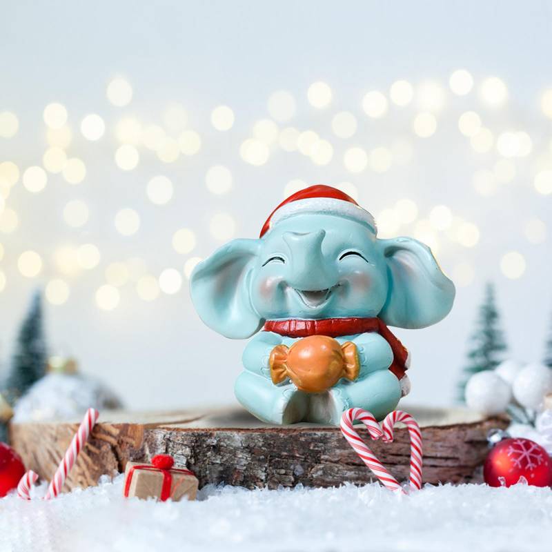 Weihnachtsdekorationen, Kunstharzdekorationen, Christbaumschmuck, lustige Weihnachtsfiguren in Tierform für Weihnachtsfeiern One Size von Joom DACH