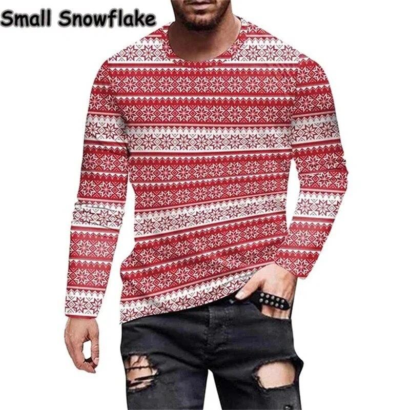 Weihnachtsfest 3D-bedrucktes Langarm-T-Shirt für Männer und Frauen, lässige Mode, Streetwear, bequeme Oberteile, Promotion-T-Shirts L von Joom DACH