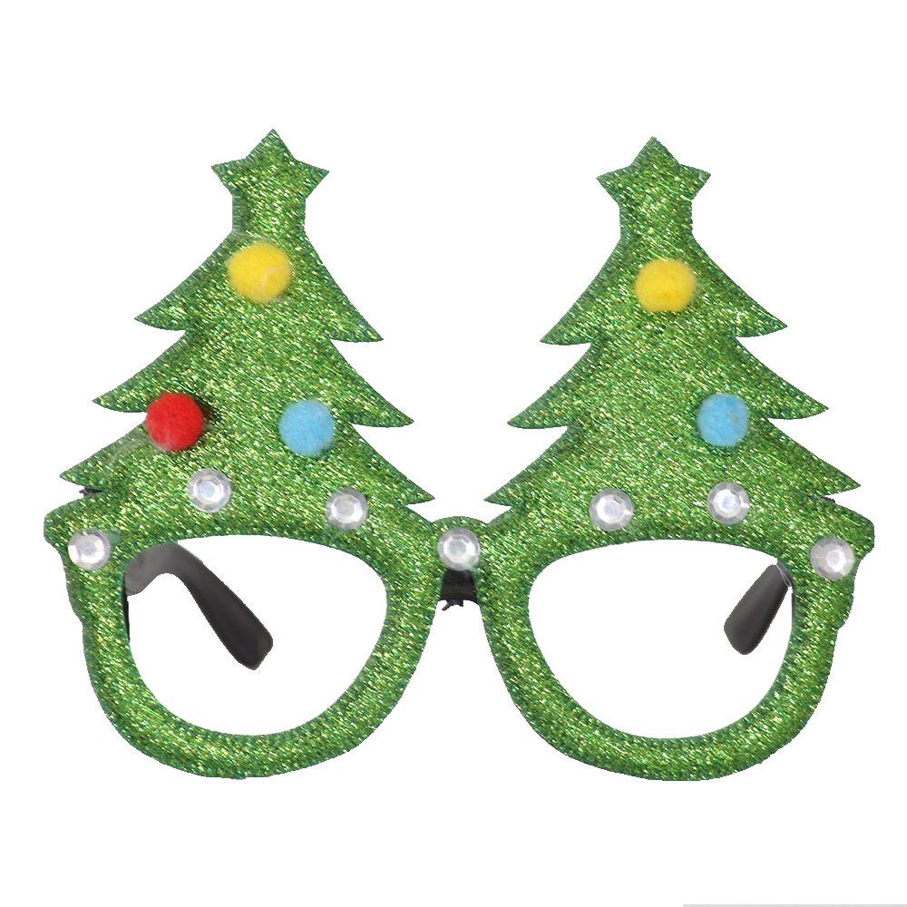 Weihnachtsgeschenk Erwachsene Kinderspielzeug Weihnachtsmann Schneemann Brille Weihnachtsdekoration Brille Green Christmas Tree von Joom DACH