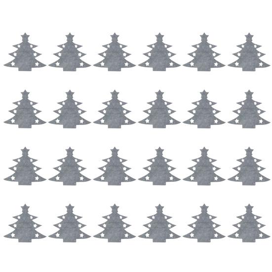 Weihnachtsgeschirrhalter Bestecktasche Weihnachtsbaum Bestecktaschen Abendessen Messer Gabel 24pcs von Joom DACH