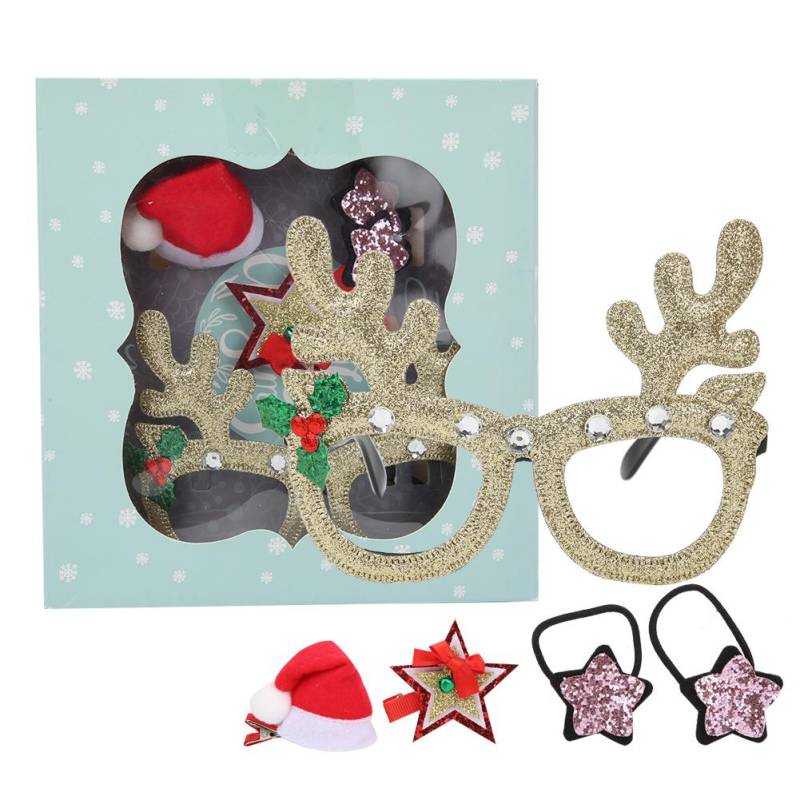 Weihnachtsglitzer Partybrillen Weihnachtsdekoration Kostümbrillen Partybrillen RahmenGold gold von Joom DACH