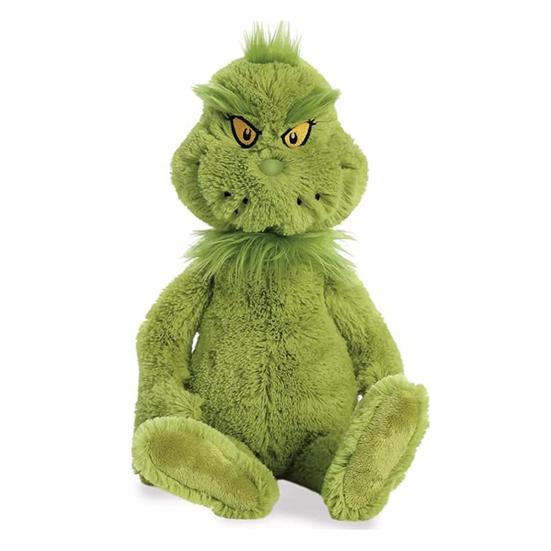 Weihnachtsgrünes Monster Plüschtier mit roter Mütze, 16 Zoll Lustiges Cartoon Stofftier für Kinder Geschenk C von Joom DACH