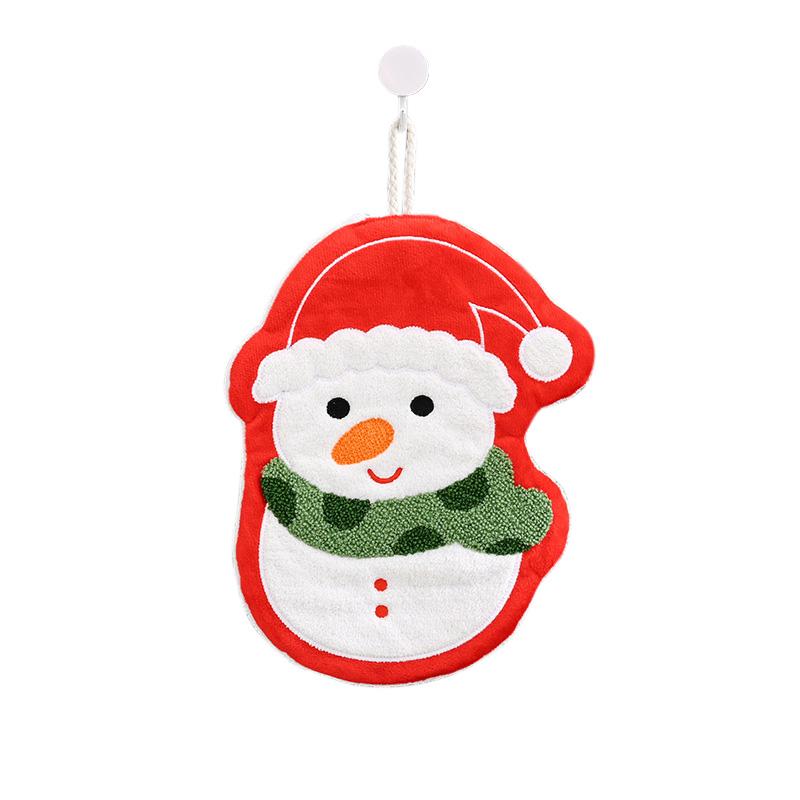 Weihnachtshandtuch, kreativer Schneemann in Weihnachtsmannform, Taschentuch, Handtücher, Küche, Bad, saugfähiges Handtuch, Weihnachtsdekor Christmas Snowman von Joom DACH