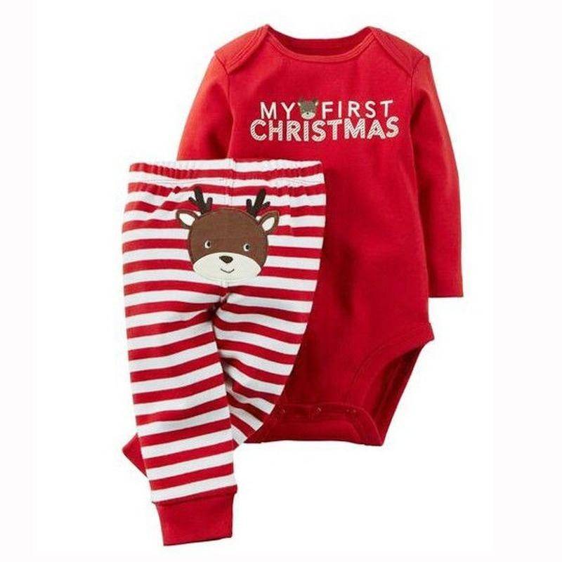 Weihnachtskleidung für Neugeborene, Mädchen und Jungen, 2-teiliges Set, Tops, Strampler, Hosen, Outfits mit langen Ärmeln 3-6m Weihnachtskleidung für Neugeborene, Mädchen und Jungen, 2-teiliges Set, Tops, Strampler, Hosen, Outfits mit langen Ärmeln 3-6m von Joom DACH