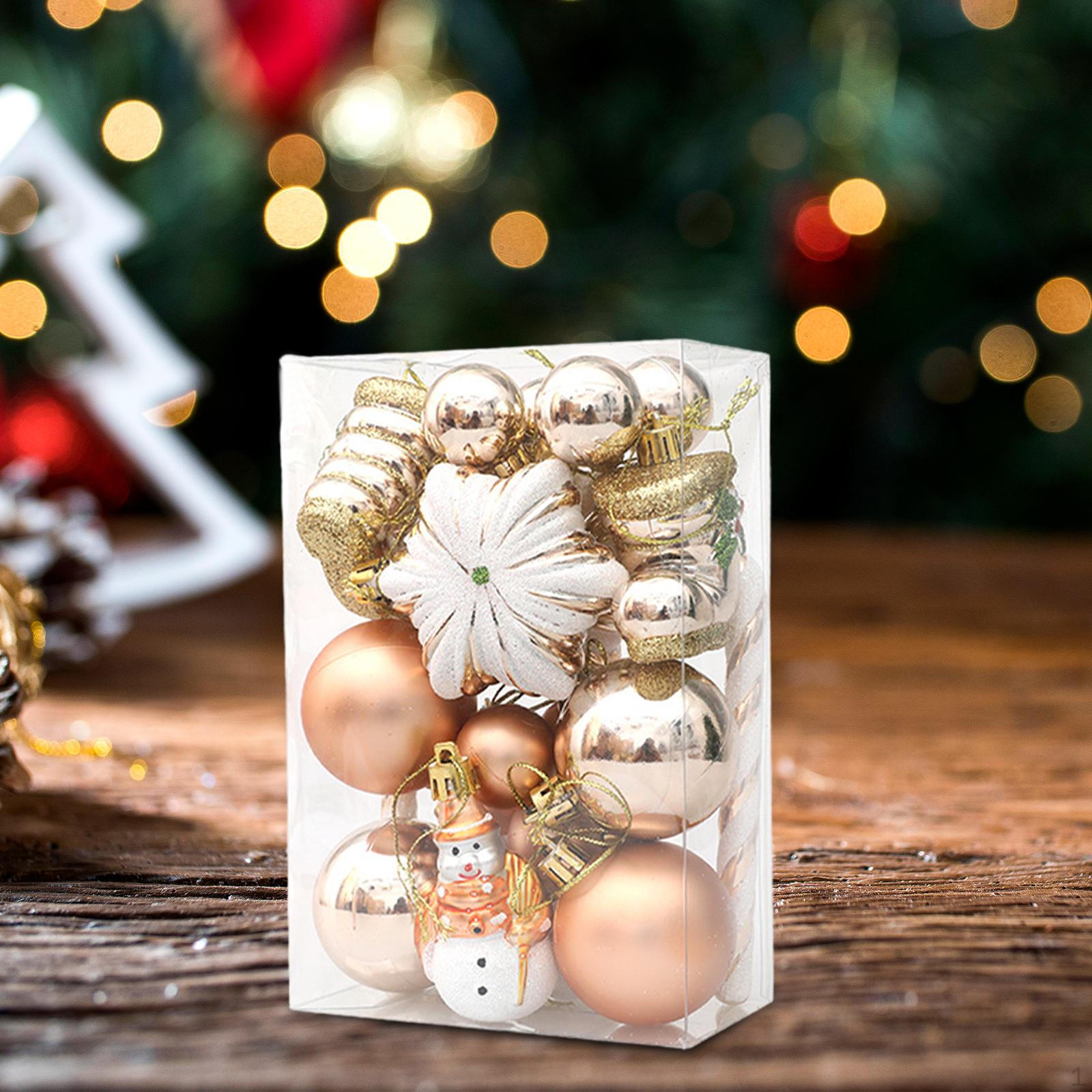 Weihnachtskugeln, Baumschmuck-Anhänger, verschiedene Champagnerfarben für Türklinken Style C von Joom DACH