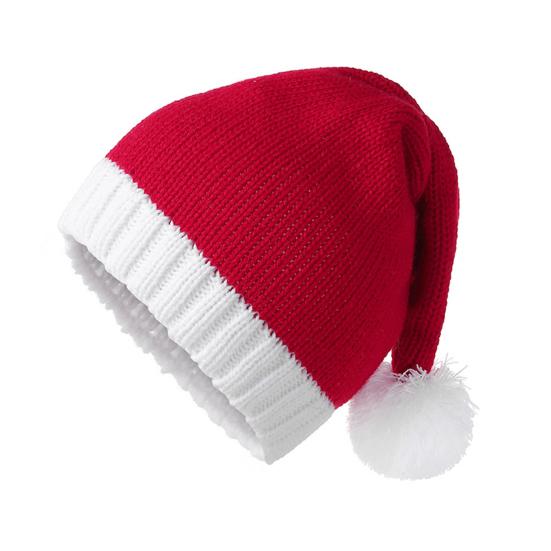 Weihnachtsmannmütze für Erwachsene Kinder Winter Strickmütze Weihnachts-Mütze Xmas Party Beanie Kid rot von Joom DACH