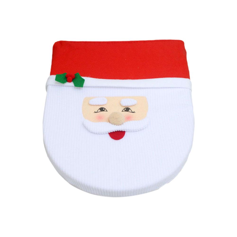 Weihnachtsmuster Schimmelresistent Wasserdicht Badezimmer WC-Sitzbezug Fußmatte und Wassertankabdeckung von Joom DACH