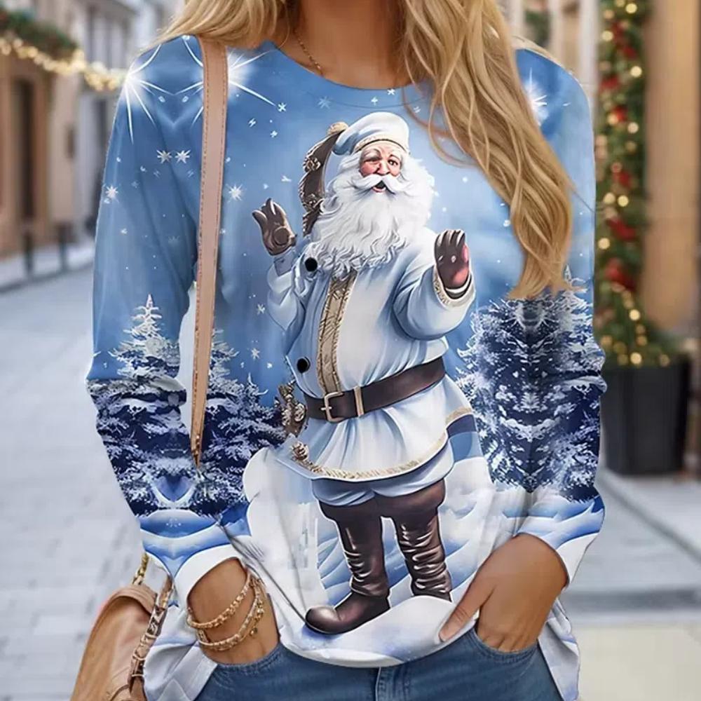 Weihnachtspullover, Sweatshirt für Damen, Sportbekleidung, Urlaubsdruck, Weihnachten, lässiges Langarmshirt, Micro-Stretch, Herbst und Winter 8XL Weihnachtspullover, Sweatshirt für Damen, Sportbekleidung, Urlaubsdruck, Weihnachten, lässiges Langarmshirt, Micro-Stretch, Herbst und Winter 8XL von Joom DACH
