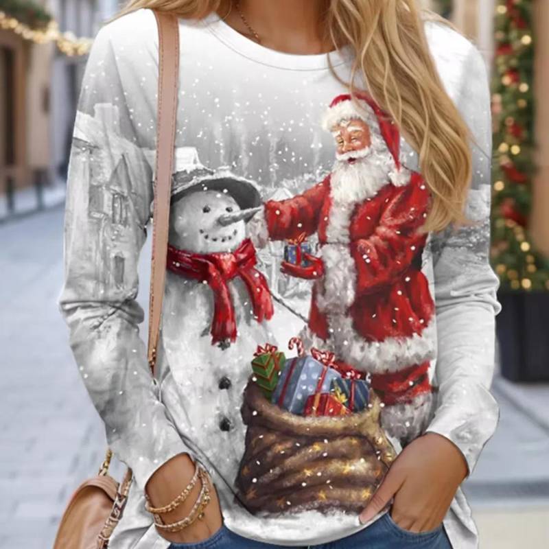 Weihnachtspullover, Sweatshirt für Damen, Sportbekleidung, Urlaubsdruck, Weihnachten, lässiges Langarmshirt, Micro-Stretch, Herbst und Winter XL Weihnachtspullover, Sweatshirt für Damen, Sportbekleidung, Urlaubsdruck, Weihnachten, lässiges Langarmshirt, Micro-Stretch, Herbst und Winter XL von Joom DACH