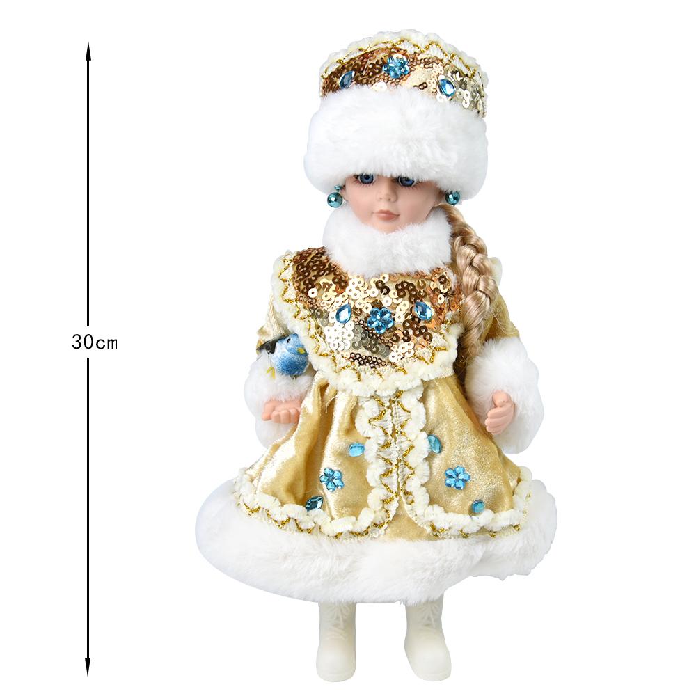 Weihnachtspuppe, Tischdekoration, silberne Kleidung, wunderschöne Schneewittchen, russische Kinderpuppe, Navidad Noel für die Weihnachtsdekoration von Joom DACH