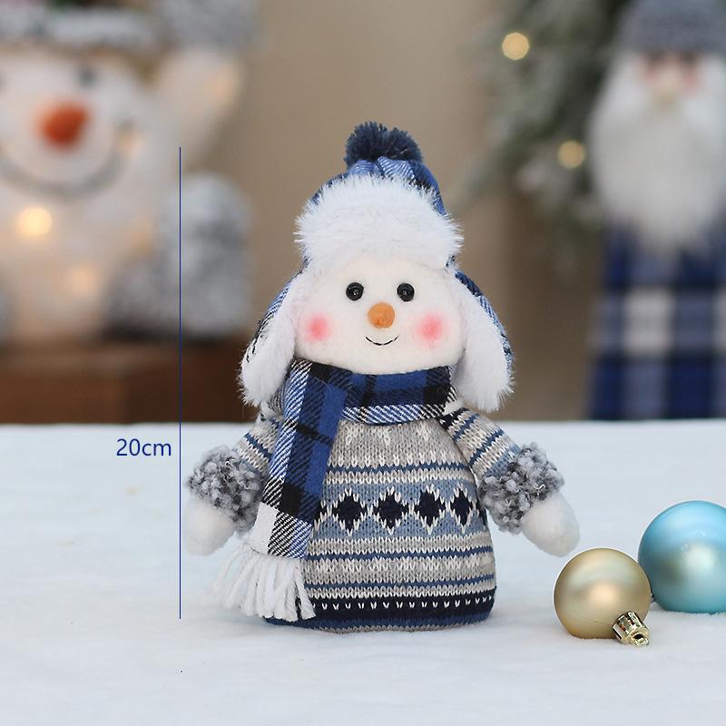 Weihnachtsschneemannpuppe, Plüschtier, ausgestopfte Schneemannfigur, Weihnachtsschmuck für Heimdekoration, Tischdekoration A von Joom DACH